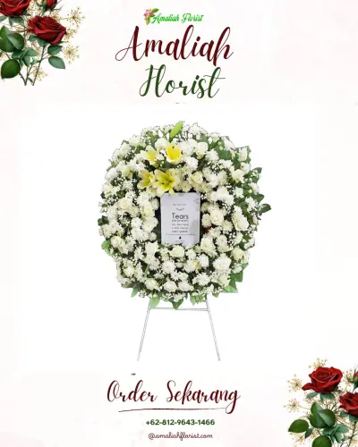 Krans Bunga Duka Cita di Cisaranten Endah